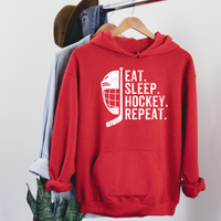 Hockey Hoodie, Eat Sleep Hockey Repeat