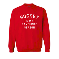 Hockey Crew Sweatshirt, Hockey is my Favourite Season