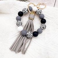 Silicone Wristlet, Spotted Beads