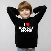 Hockey Crew Sweatshirt, I Heart Hockey Moms