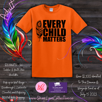 Adult T-Shirt, Orange Shirt Day, Every Child Matters, Indigenous Reconciliation