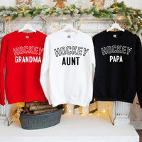 Hockey Crew Sweatshirt, Grandpa / Grandma / Nana / Papa / Aunt / Uncle / etc