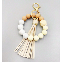Silicone Wristlet, Grey Marble Beads