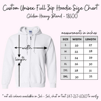 Unisex Custom Full-Zip Hoodie - Printed With Your Design