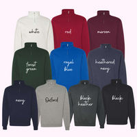 Unisex Custom Quarter Zip Sweatshirt - Printed With Your Design