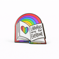 Enamel Pin, Libraries Are For Everyone, 2SLGBTQI+