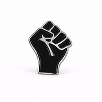 Enamel Pin, Black Lives Matter, Raised Fist, Racial Equality