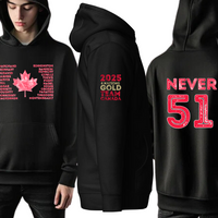 Team Canada Hockey Hoodie, 4 Nations Gold, Never 51