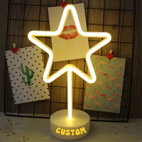 Neon Light, Customized with a Name On the Base