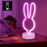 Neon Light, Customized with a Name On the Base