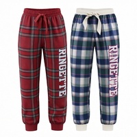 Flannel Pants, Plaid, Ringette, with Cuff