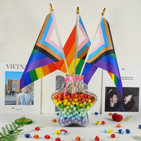 Pride Progress Mini Flags, 5" x 8"