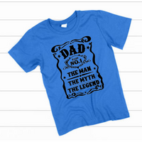 T-Shirt, Dad, Man Myth Legend