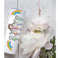 Custom Tumbler, 20oz Skinny with Lid & Straw, Sublimated, Any Design
