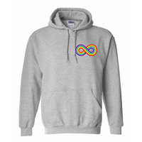 Hoodie, Rainbow Infinity Symbol, Adult Unisex