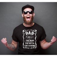 T-Shirt, Dad, Man Myth Legend