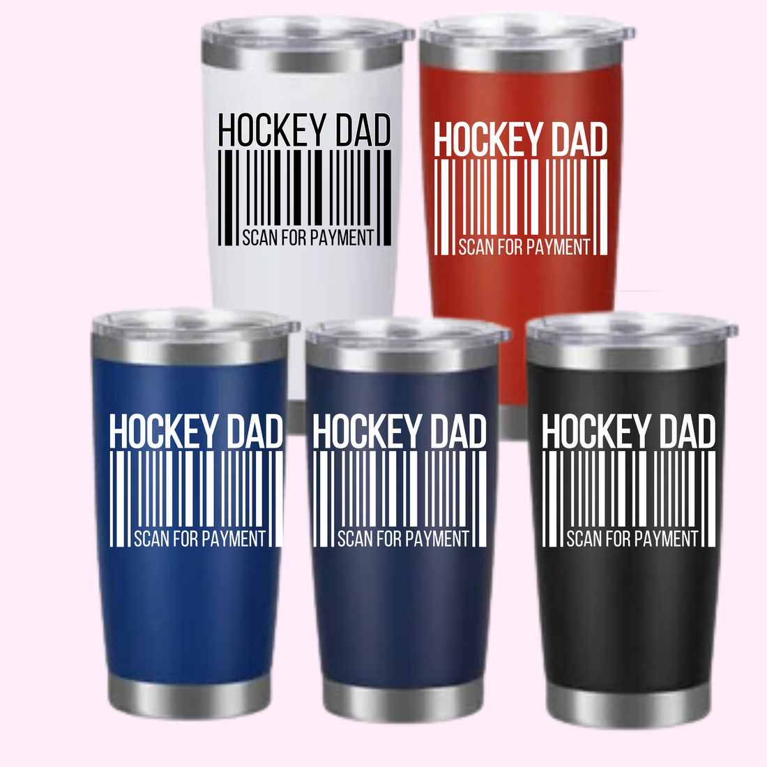 20oz Coffee Tumbler, Hockey Dad Scan for Payment