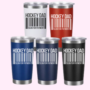 20oz Coffee Tumbler, Hockey Dad Scan for Payment