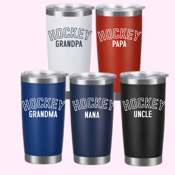 20oz Coffee Tumbler, Hockey Grandma / Grandpa / Nana / Papa / Aunt / Uncle etc