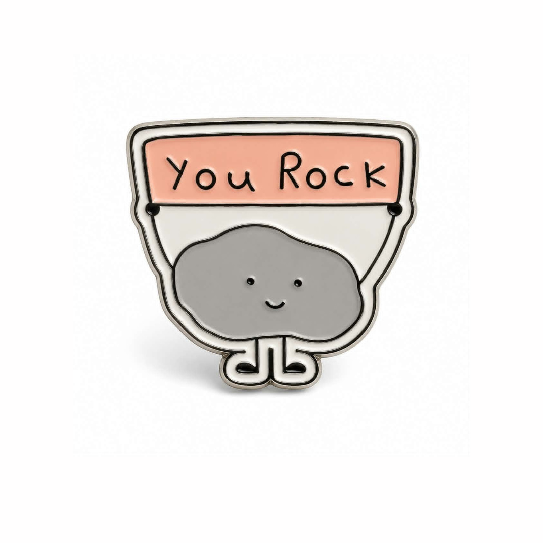 Enamel Pin, You Rock, Mental Health