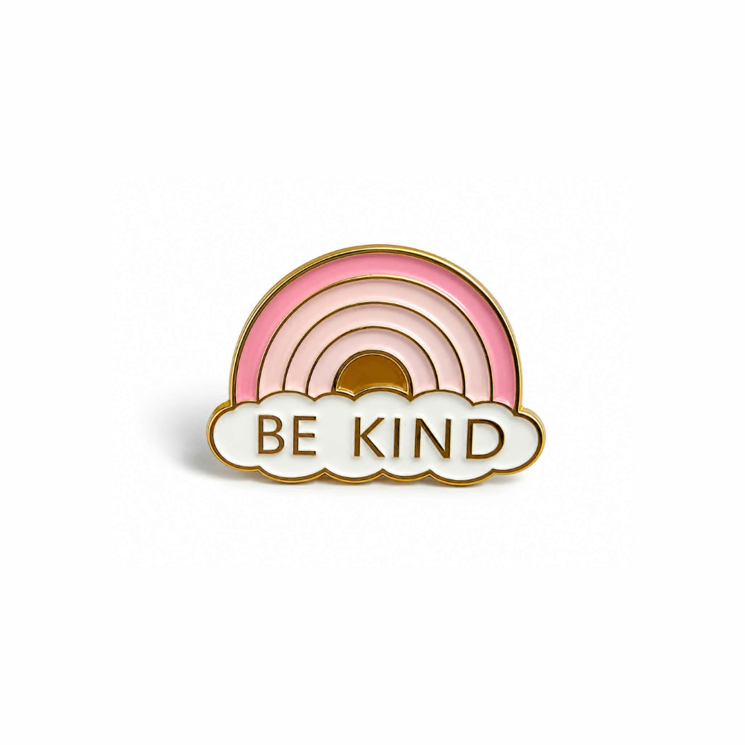 Enamel Pin, Pink Rainbow Be Kind, Anti Bullying