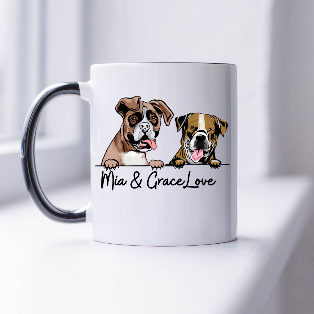Mug, Custom Dog Print