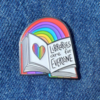 Enamel Pin, Libraries Are For Everyone, 2SLGBTQI+