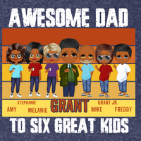 T-Shirt, Awesome Dad Of Great Kids
