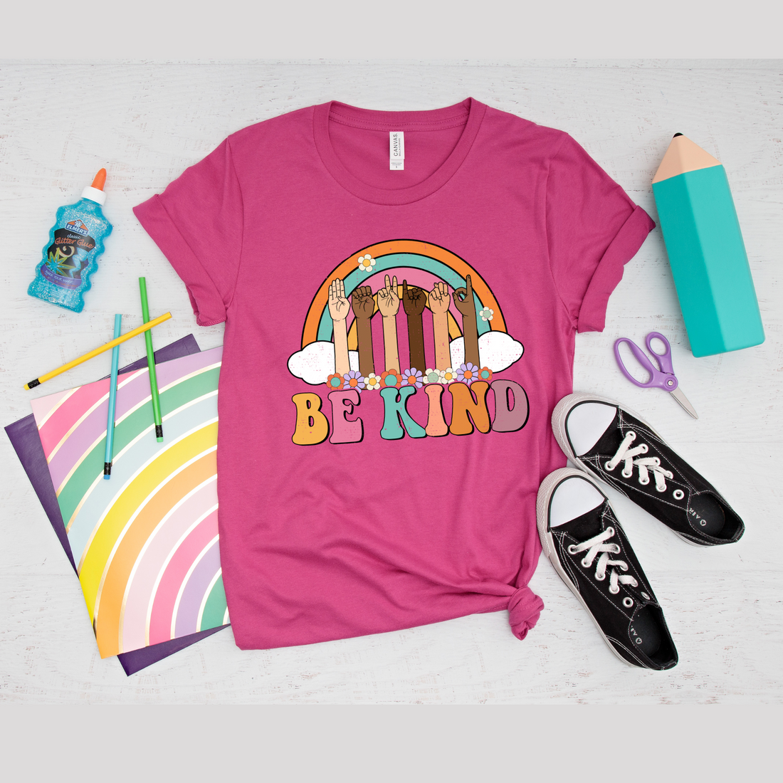 T-Shirt, Pink Shirt Day, Sign Language Be Kind, Anti Bullying