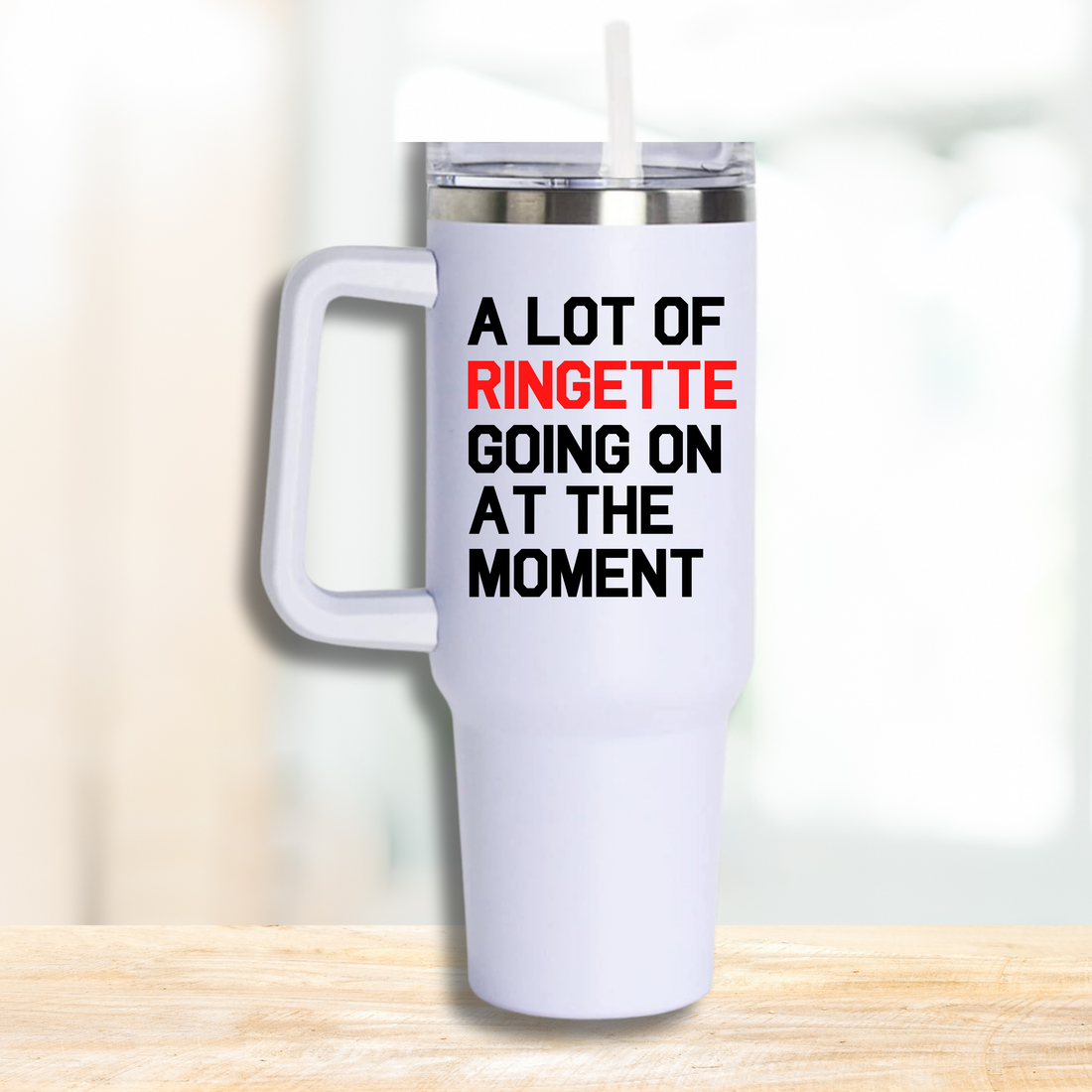 40oz Stainless Steel Tumbler, Ringette, A Lot of Ringette Going On