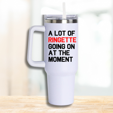 40oz Stainless Steel Tumbler, Ringette, A Lot of Ringette Going On