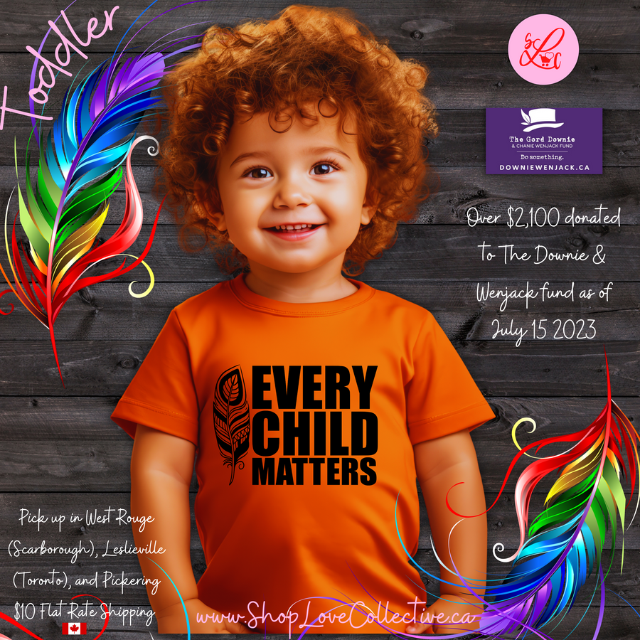 Toddler T Shirt Orange Shirt Day Every Child Matters. Indigenous Reconciliation