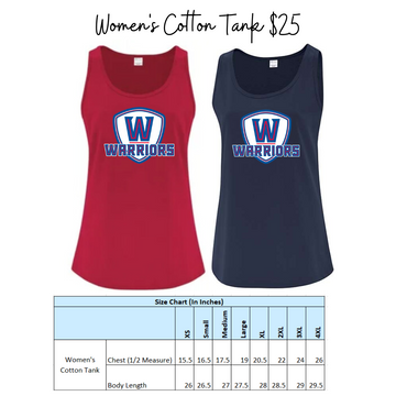 Warriors Cotton Tank, Women's