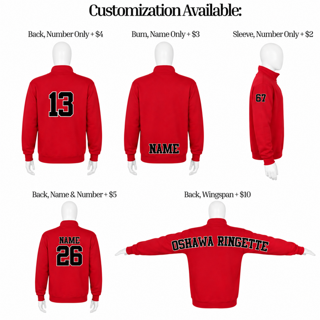 Oshawa Ringette Quarter Zip Sweatshirt