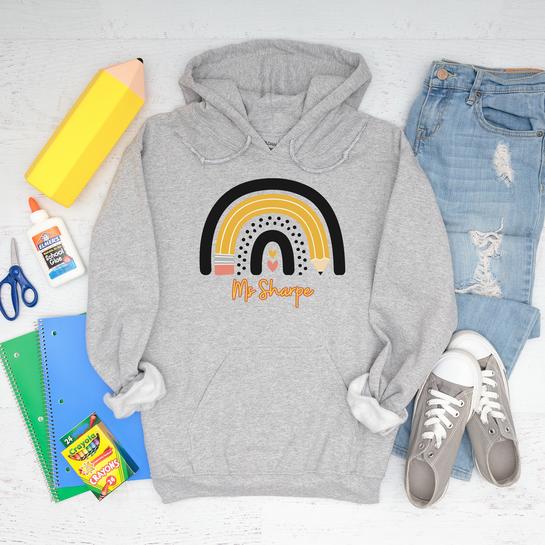 Hoodie, Teacher Gift, Rainbow