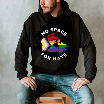 Hoodie, No Space for Hate, Inclusive Canada