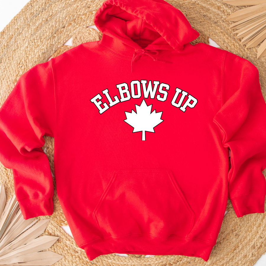 Elbows Up Leaf, Unisex Hoodie
