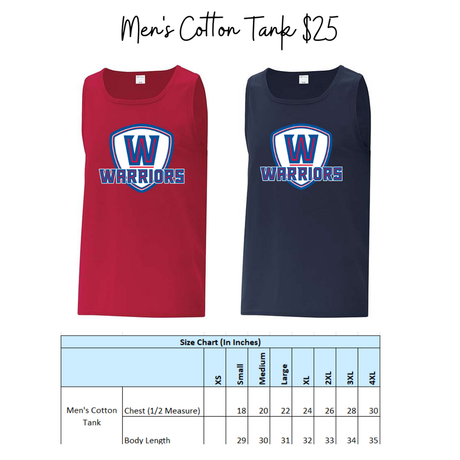 Warriors Cotton Tank, Men's