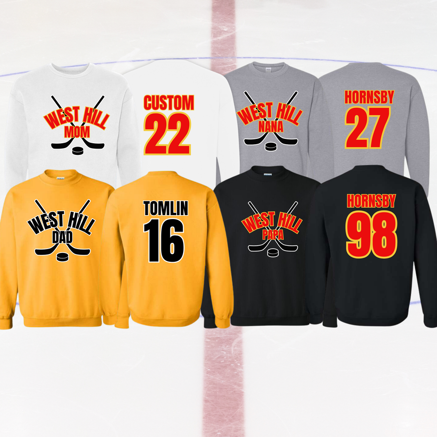 West Hill Crewneck Sweatshirt, Mom / Dad / Grandma / Grandpa / Etc