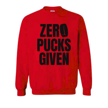 Hockey Crew Sweatshirt, Zero Pucks