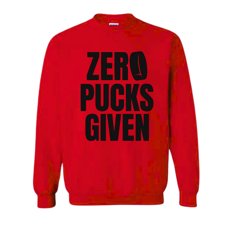 Hockey Crew Sweatshirt, Zero Pucks