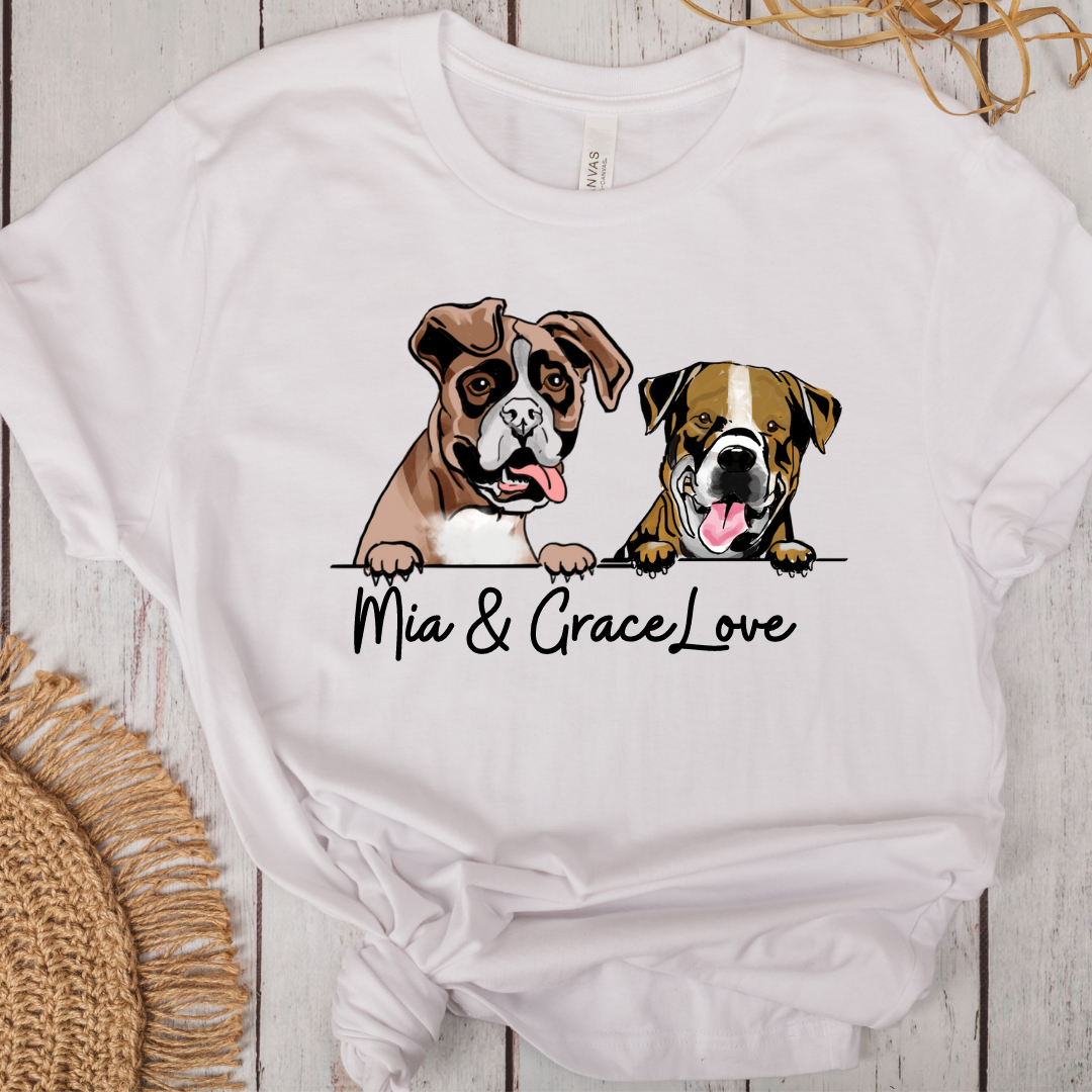 T-Shirt, Custom Dog Print