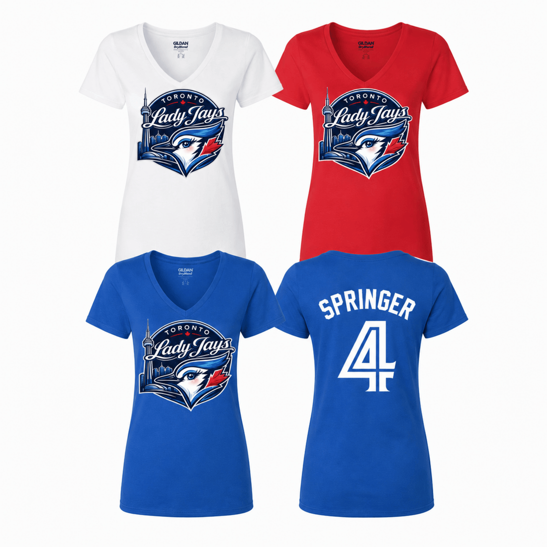 Toronto Lady Jays V-Neck T-Shirt, Women's Fit