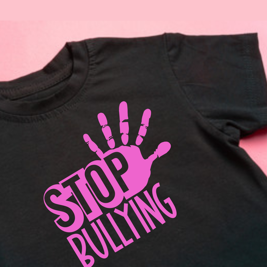 T-Shirt, Pink Shirt Day, Stop Hand Print, Anti Bullying