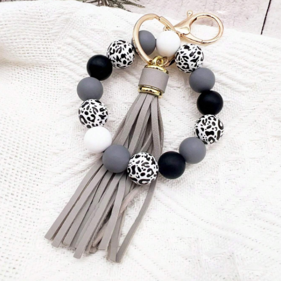 Silicone Wristlet, Spotted Beads