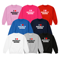 Hockey Crew Sweatshirt, I Heart Hockey Moms