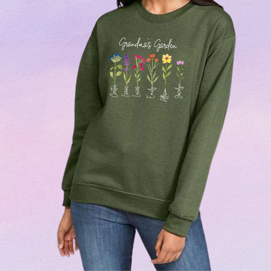 Sweatshirt, Grandma's Garden