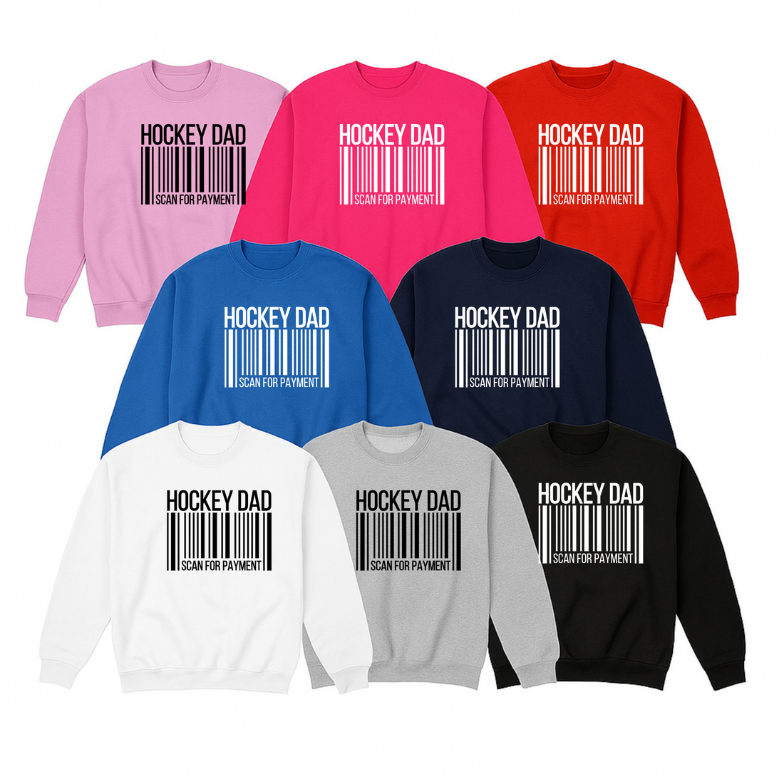 Hockey Crew Sweatshirt, Dad Scan for Payment