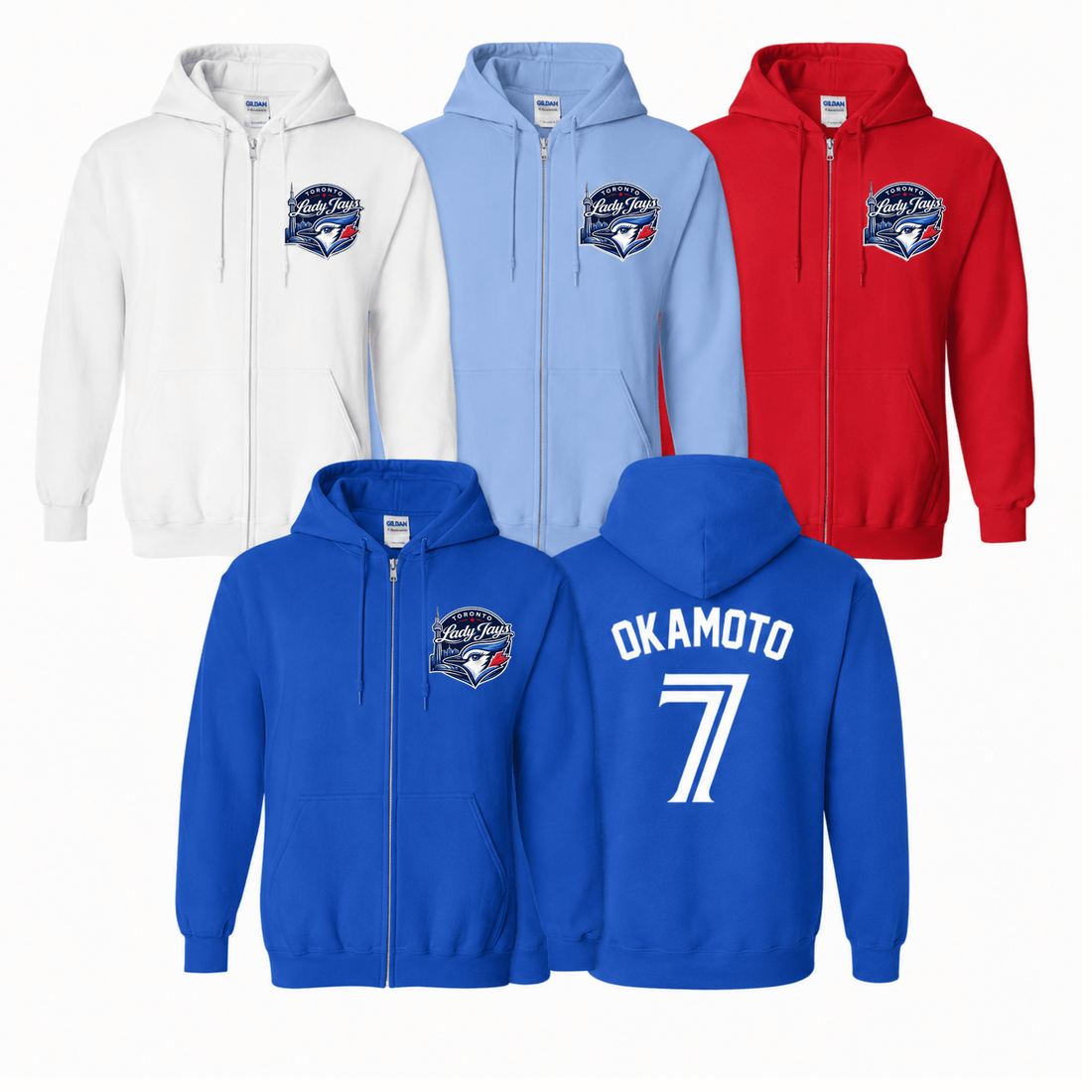 Toronto Lady Jays Full Zip Hoodie, Unisex Fit