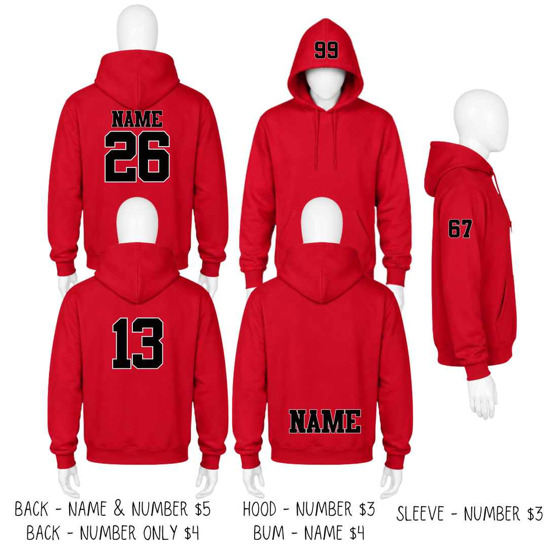Oshawa Ringette Hoodie, Printed